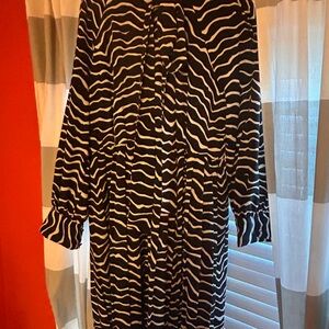 Black and White Zebra Print Women's Coat
